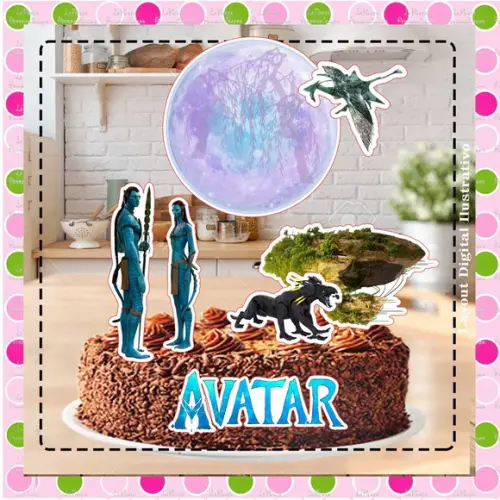 Topo de Bolo Avatar
