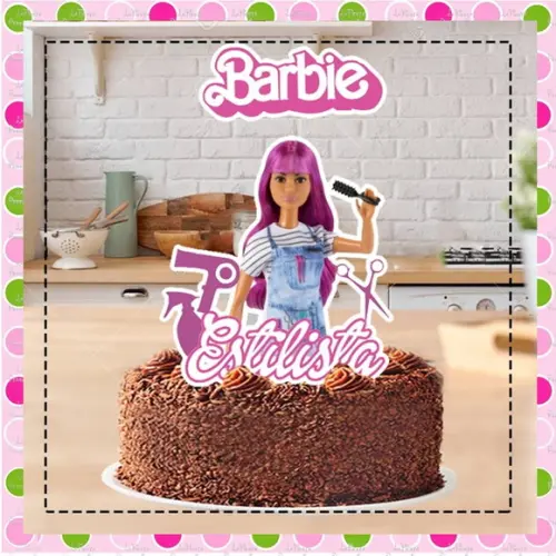 Topo de Bolo Barbie