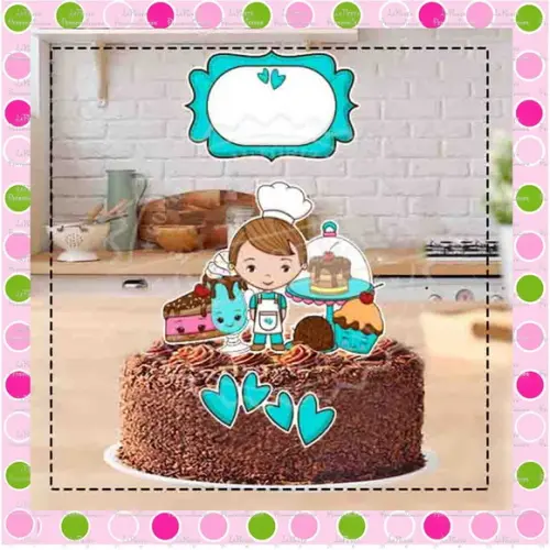 Topo de Bolo Confeiteira