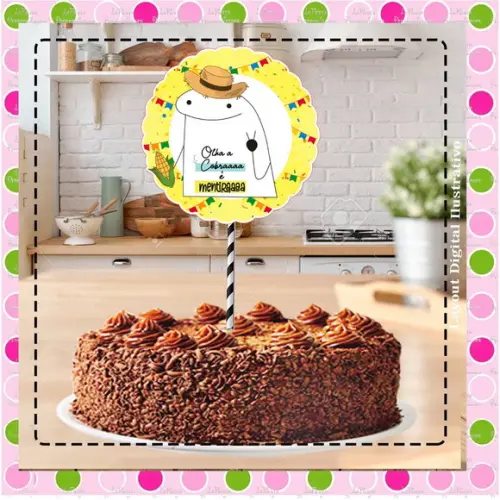 Topo de Bolo Flork Festa Junina