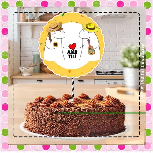 Topo de Bolo Flork Of Cows