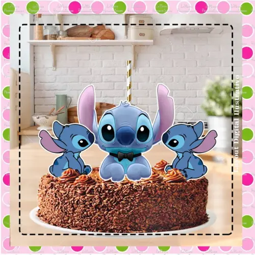 Topo de Bolo Lilo & Stitch