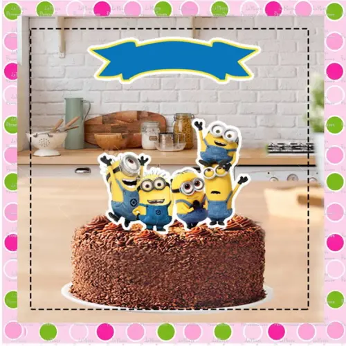 Topo de Bolo Minions