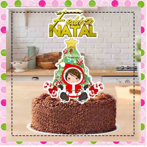 Topo de Bolo Natal
