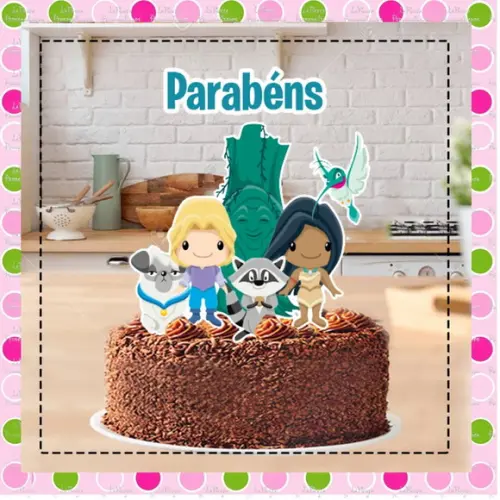 Topo de Bolo Pocahontas
