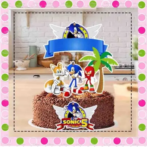 Topo de Bolo Sonic