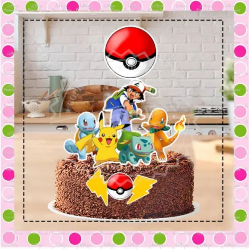 Topo de Bolo Pokemon