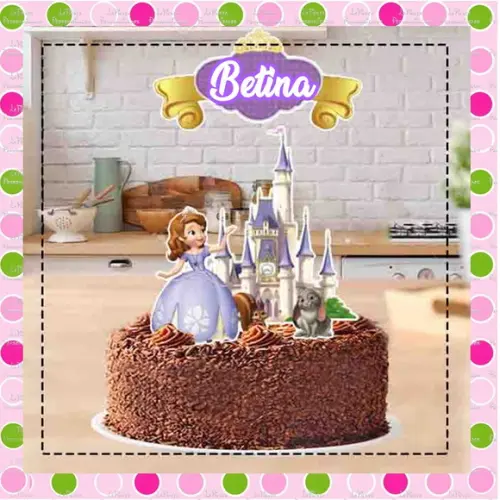 Topo de Bolo Princesa Sofia