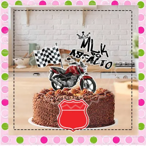 Topo de Bolo Moto