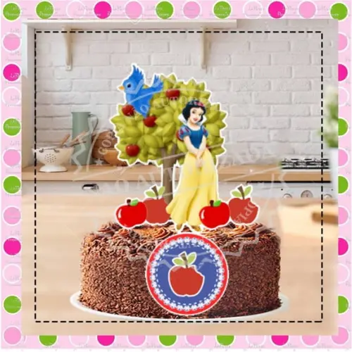 Topo de Bolo Branca de Neve