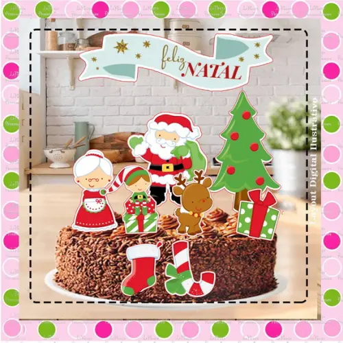 Topo de Bolo Natal