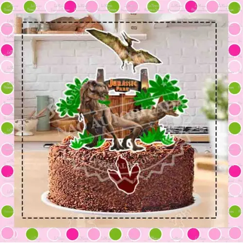 Topo de Bolo Dinossauro