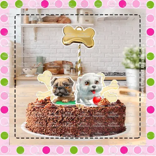 Topo de Bolo Cachorro