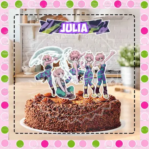 Topo de Bolo Mina Ashido