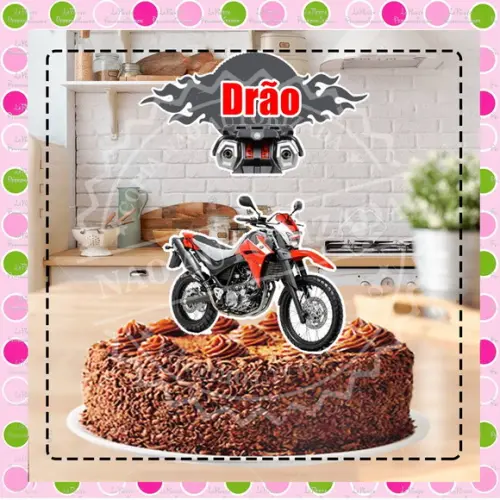 Topo de Bolo Moto