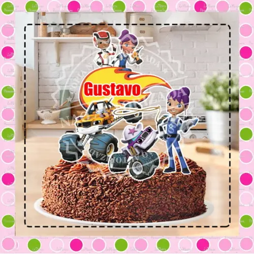 Topo de Bolo Blaze and the monster machines