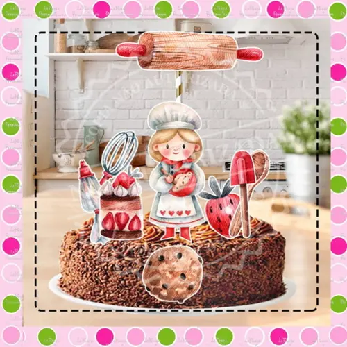 Topo de Bolo Confeiteira