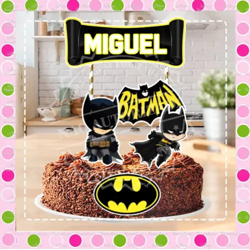 Topo de Bolo Batman