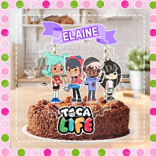 Topo de Bolo Toca Life World