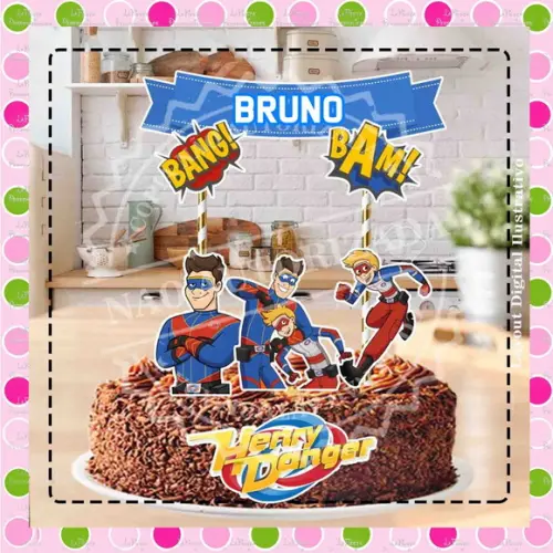 Topo de Bolo Henry Danger