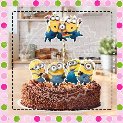 Topo de Bolo Minions