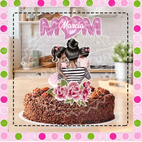 Topo de Bolo Mãe