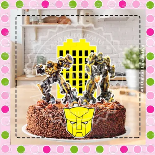 Topo de Bolo Bumblebee