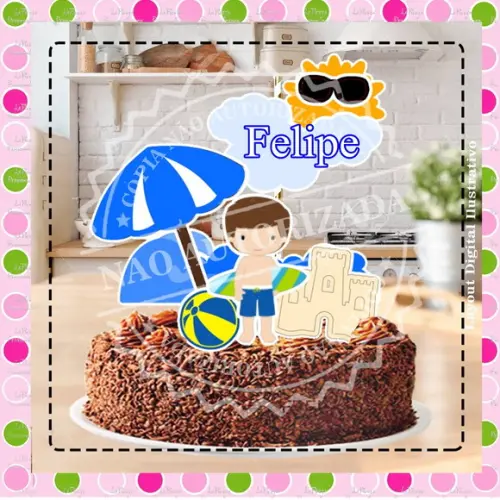 Topo de Bolo Praia