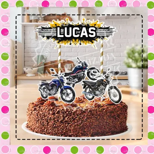 Topo de Bolo Moto