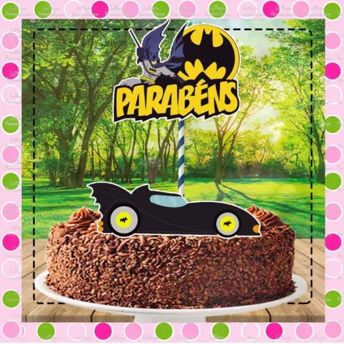 Topo de Bolo Batman