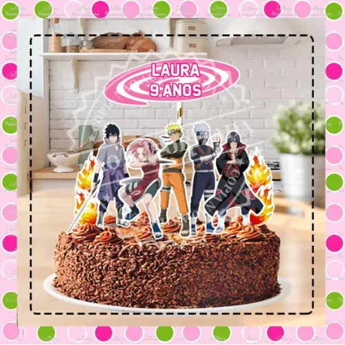 Topo de Bolo Naruto