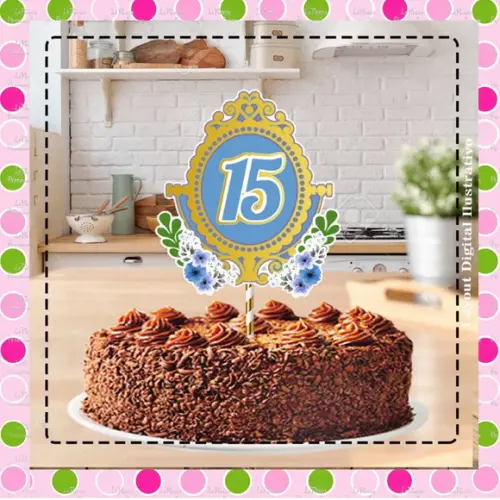 Topo de Bolo 15 Anos