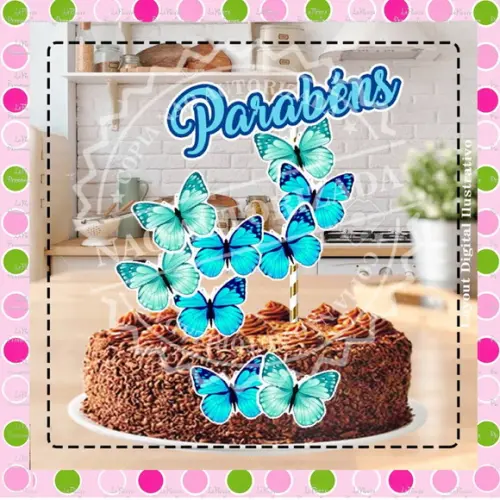 Topo de Bolo Jardim