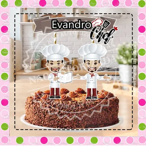 Topo de Bolo Chef de Cozinha