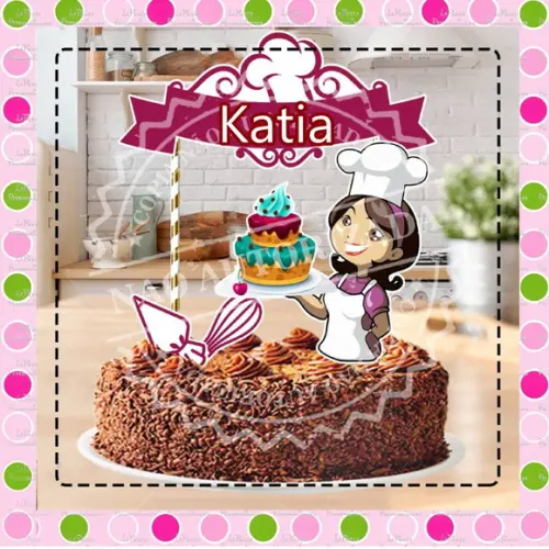 Topo de Bolo Confeiteira