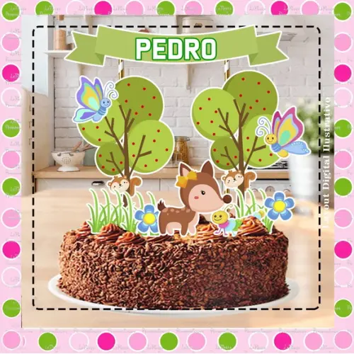 Topo de Bolo Bichos