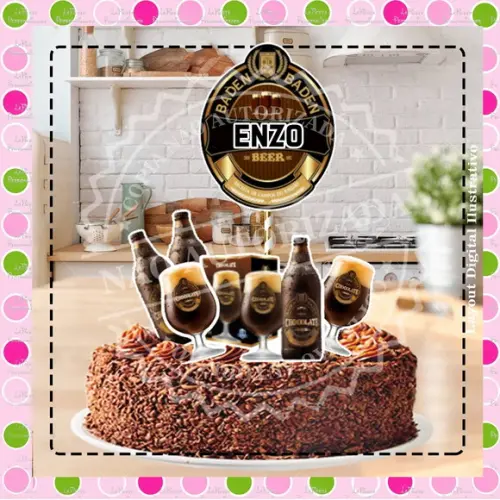 Topo de Bolo Boteco Cerveja
