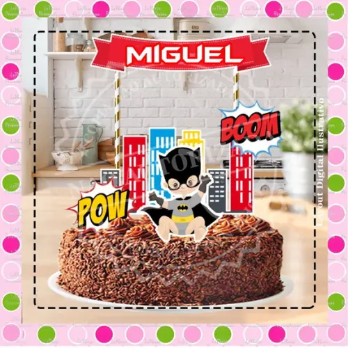 Topo de Bolo Batman Bebê