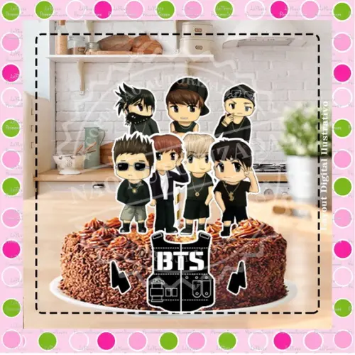 Topo de Bolo Bts