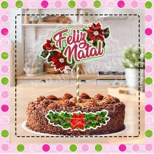 Topo de Bolo Natal