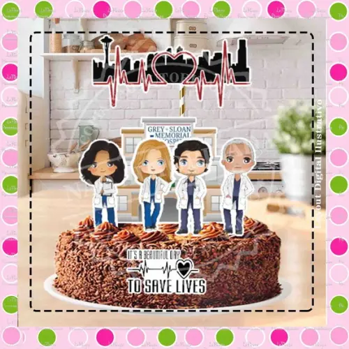 Topo de Bolo Grey's Anatomy