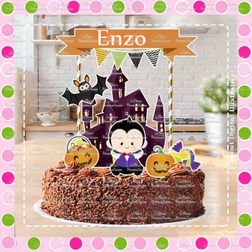Topo de Bolo Halloween