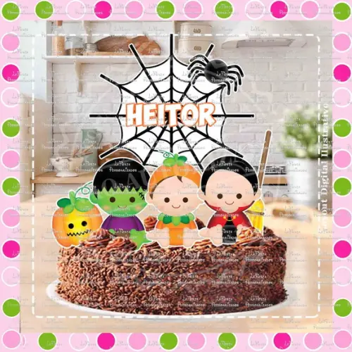 Topo de Bolo Halloween