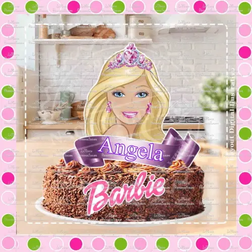 Topo de Bolo Barbie