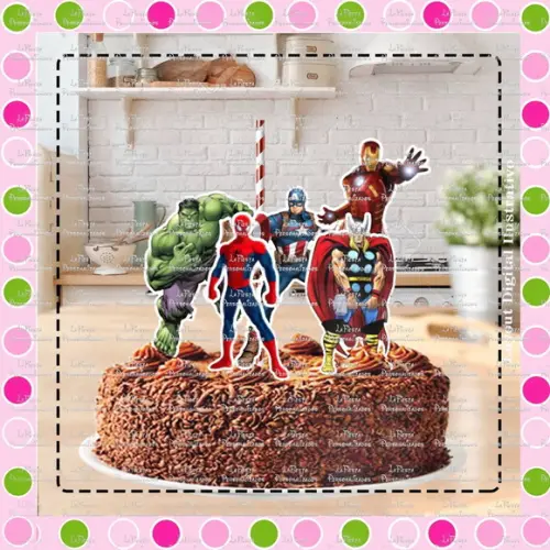 Topo de Bolo Vingadores