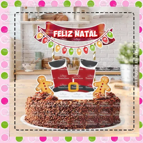 Topo de Bolo Natal