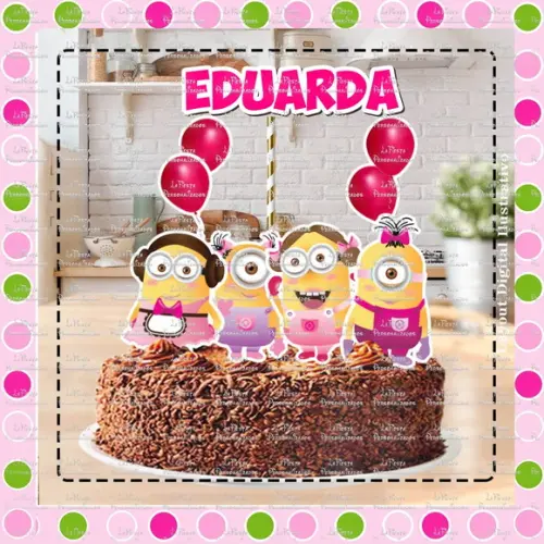 Topo de Bolo Minions