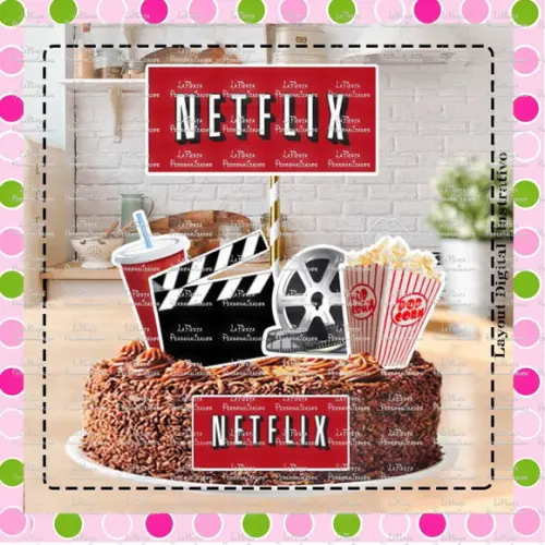 Topo de Bolo Netflix