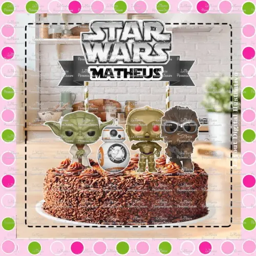 Topo de Bolo Star Wars