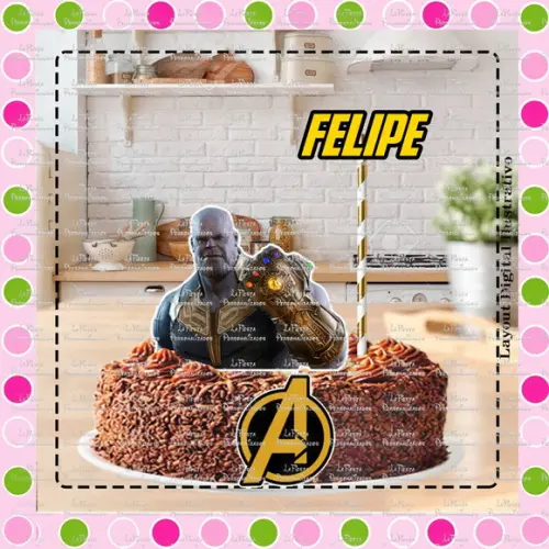 Topo de Bolo Vingadores